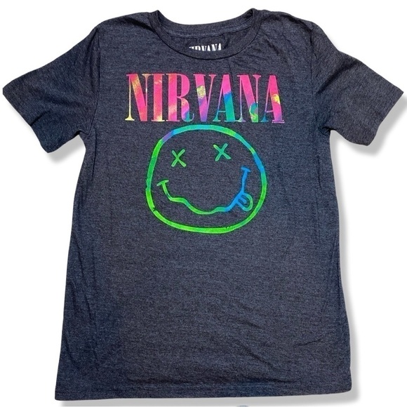 ⭐️Nirvana Smiley Face Tee - Picture 1 of 4